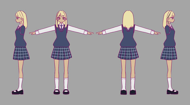 Ashley - 3D Model Turnaround