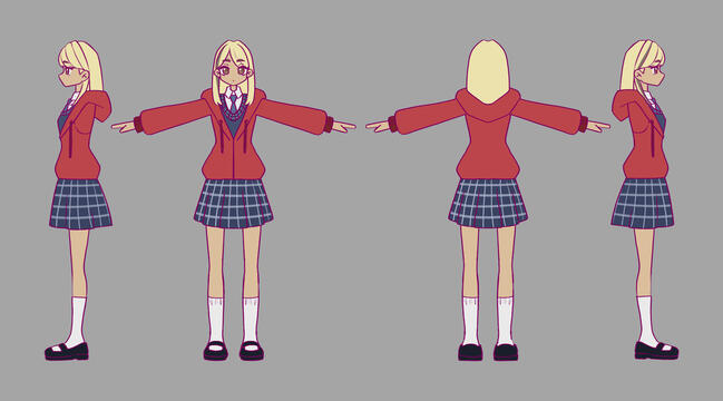 Ashley - 3D Model Turnaround